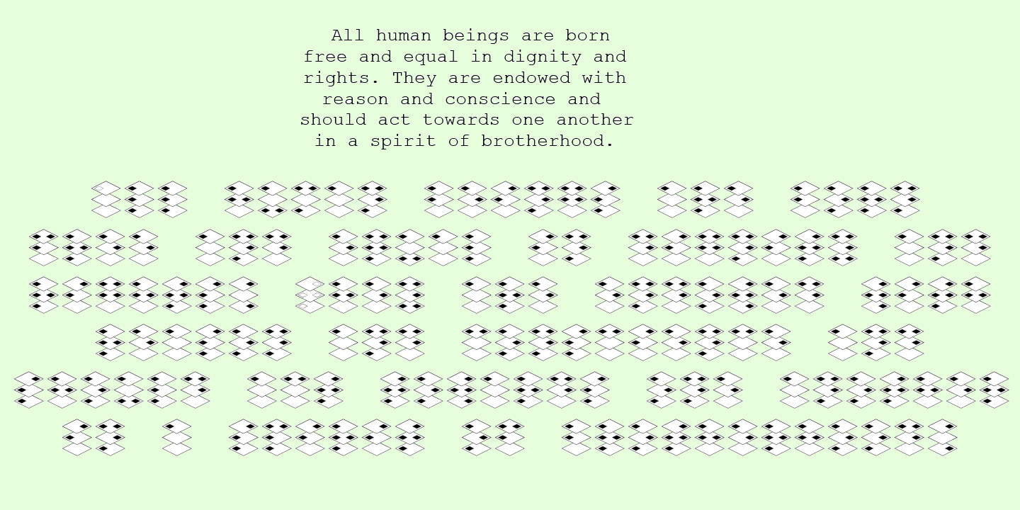 Ejemplo de fuente Stack Braille #3